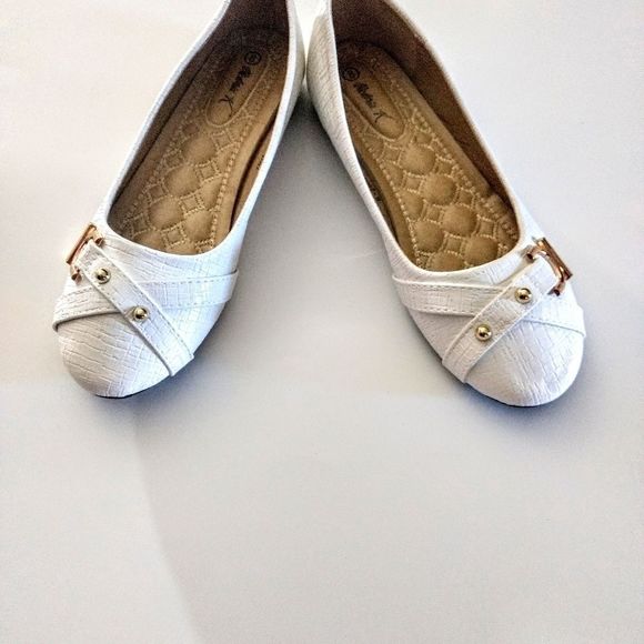 Victoria K Fashion Ballet Flats White Sz 8 - Picture 5 of 7